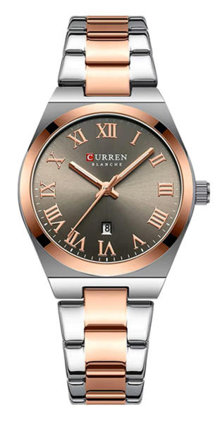 Picture of Curren 9095 Latest Model Creative Steel Women’s Fashion Watch- Ash & Rose Gold