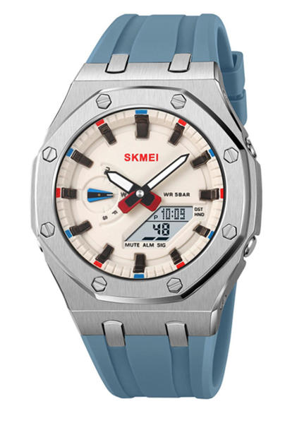 Picture of SKMEI 2243 Analog Watch for Men-White & Blue