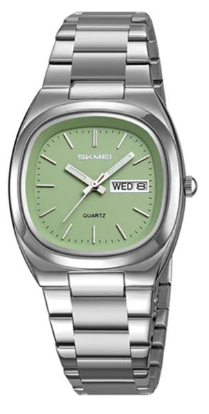 Picture of Skmei 2420 Multifunctional Quartz Watch for Men-Silver & Green