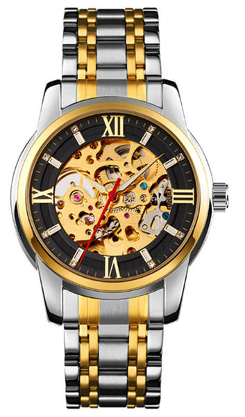 Picture of Skmei 9222 Automatic Mechanical Watch for Men- Silver Black