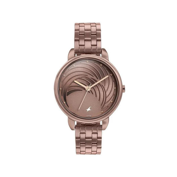 Picture of Fastrack 6282QM01 Stunners Brown Dial Stainless Steel Watch for Girls