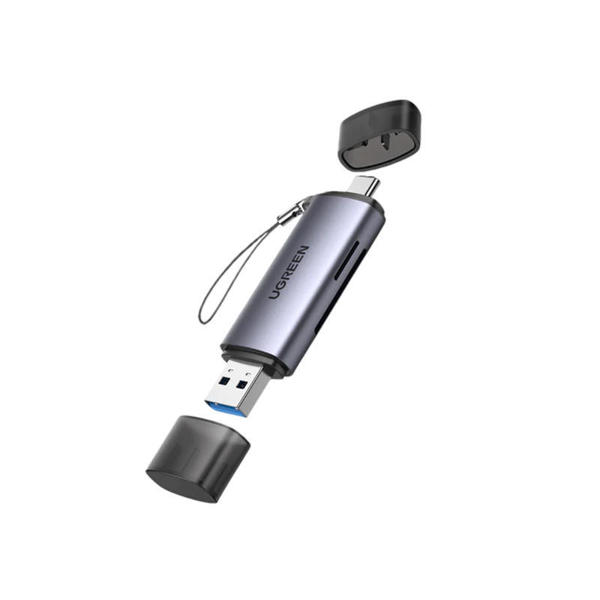 Picture of UGREEN 50706 USB-C/USB-A Card Reader CM185 - Silver