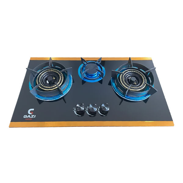 Picture of Gazi Smiss Triple Burner Glass Body Gas Stove (EG-B712G)
