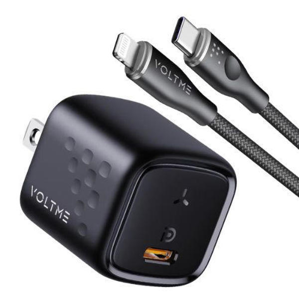 Picture of VOLTME Revo 20 Mini PD 20W US Fast Charging Adapter with Type-C to Lightning Cable