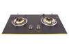 Picture of Gazi Smiss TG-202 Double Burner Gas Stove – Auto Ignition, Tempered Glass LPG/NG Supported