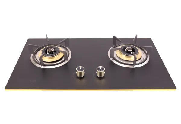 Picture of Gazi Smiss TG-202 Double Burner Gas Stove – Auto Ignition, Tempered Glass LPG/NG Supported