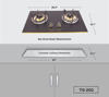 Picture of Gazi Smiss TG-202 Double Burner Gas Stove – Auto Ignition, Tempered Glass LPG/NG Supported
