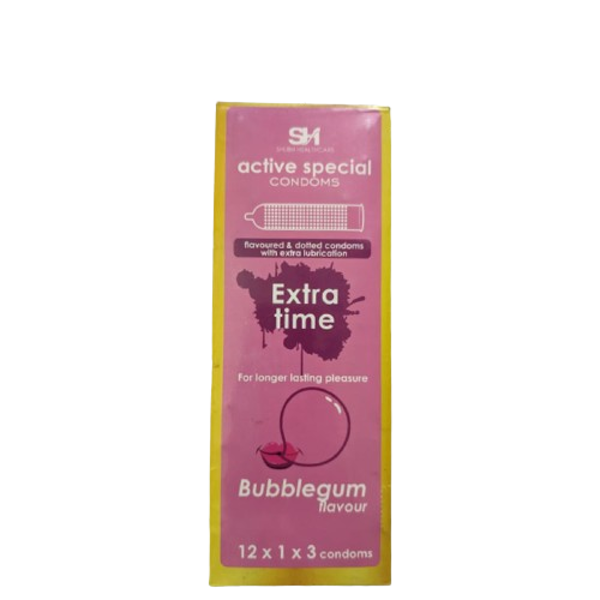 Picture of Active Condoms - Bubblegum Flavor Condom - Full Box - 3x12=36pcs Condom (Made in India)