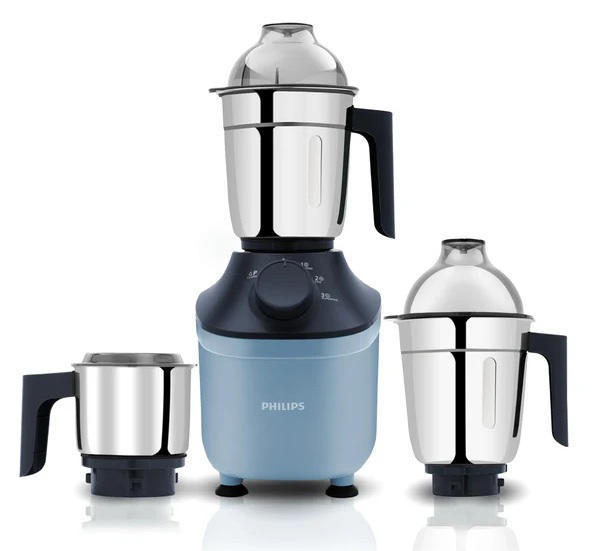 Picture of Philips HL7773/01 Mixer Grinder 800W | 3 Stainless Steel Jars |Powerful Motor mixer Grinder with MicroGrind Technology | Blue