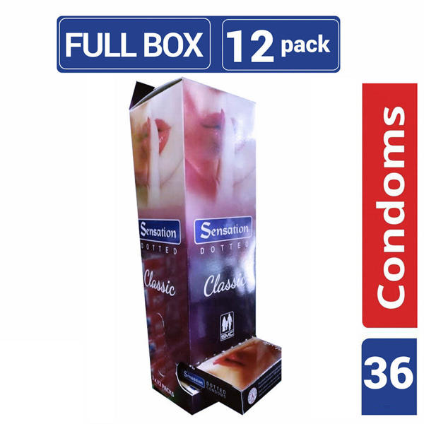 Picture of Sensation Dotted Classic Condom | Full Box 3x12=36pcs Condom