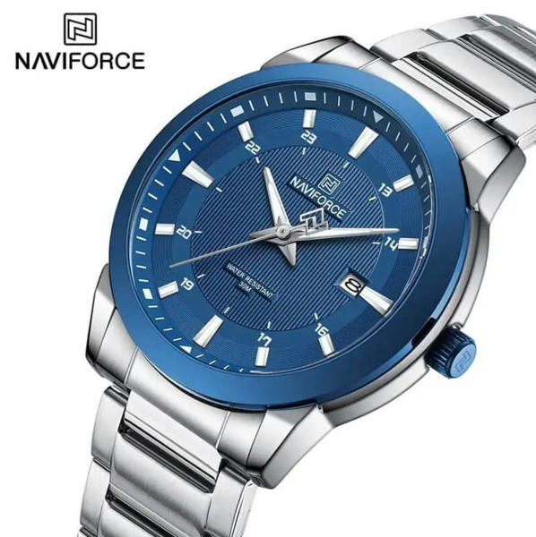 Picture of NAVIFORCE NF8029 Silver Stainless Steel Analog Watch For Men